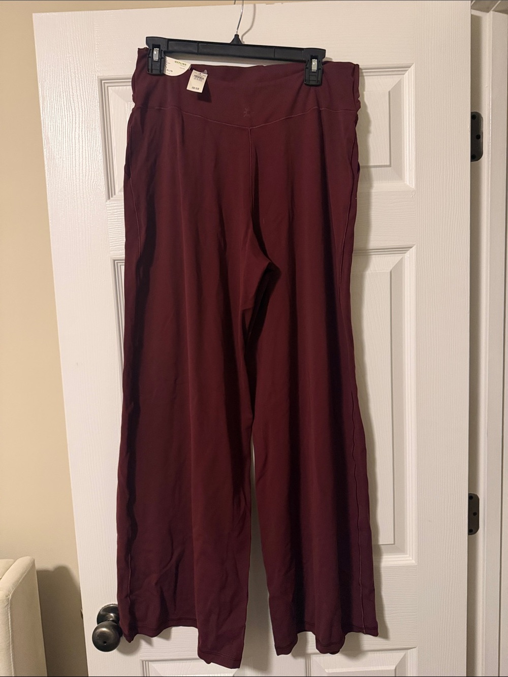 aerie Wide-Leg Lounge Pants in Burgundy